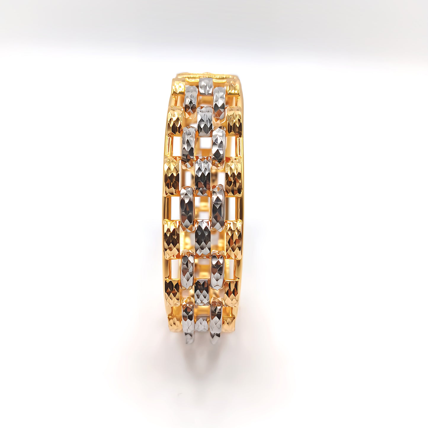 22K / 916 Gold - 2 Tones Laser Bracelet - 29.12 gm