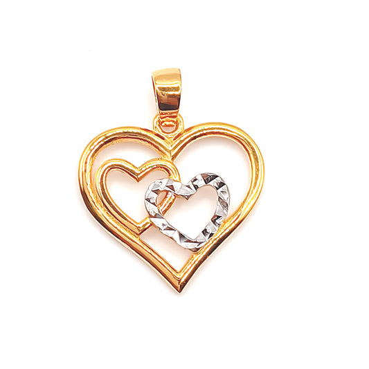 22K / 916 Gold - Inspire Heart Pendant - 1.73 gm