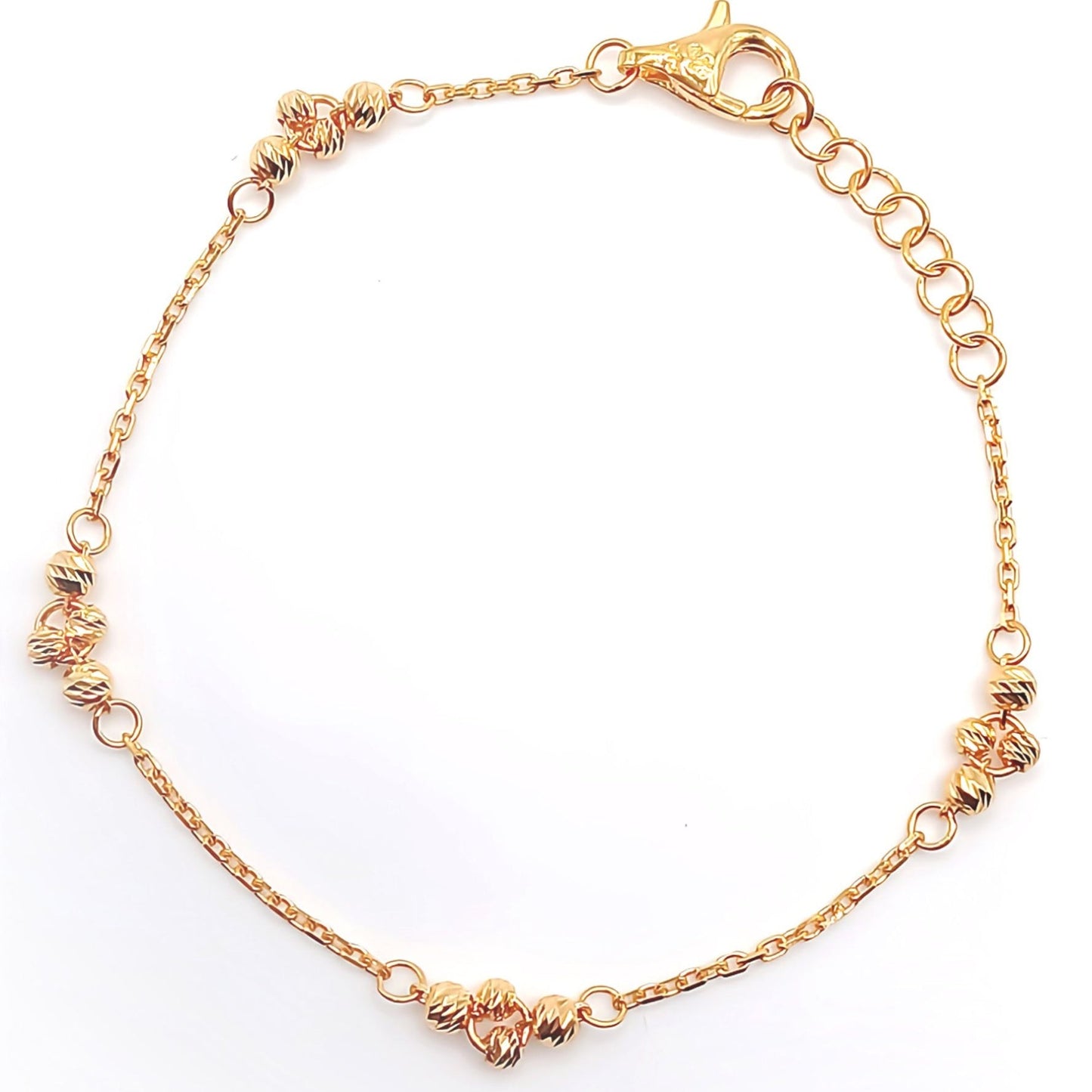 22K / 916 Gold - Ball Cable Bracelet - 3.82 gm