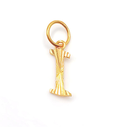 22K / 916 Gold - Alphabet Pendant Letter: I - 0.94 gm