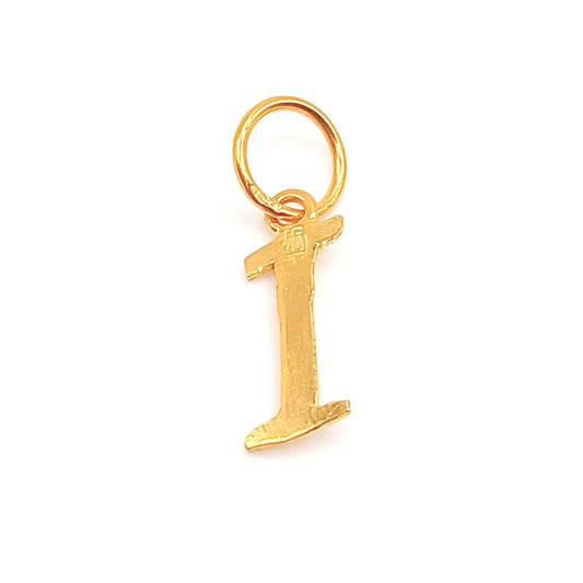 22K / 916 Gold - Alphabet Pendant Letter: I - 0.94 gm