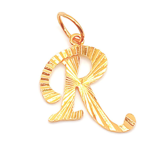 22K / 916 Gold - Alphabet Pendant Letter: R - 2.29 gm