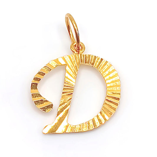 22K / 916 Gold - Alphabet Pendant Letter: D - 1.81 gm