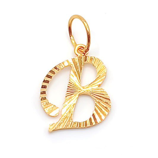 22K / 916 Gold - Alphabet Pendant Letter: B - 1.63 gm