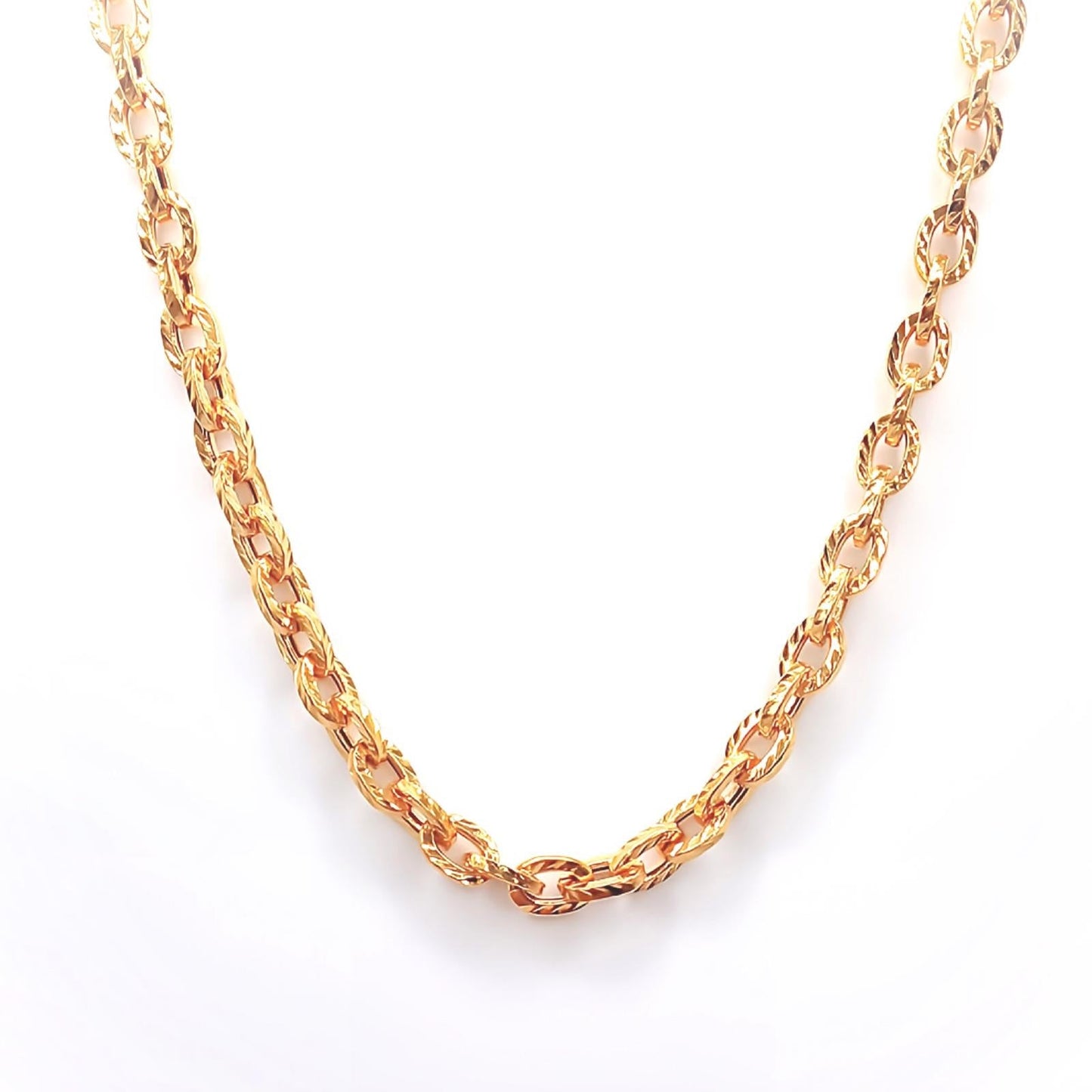 22K / 916 Gold - Round Halo Necklace - 15.39 gm