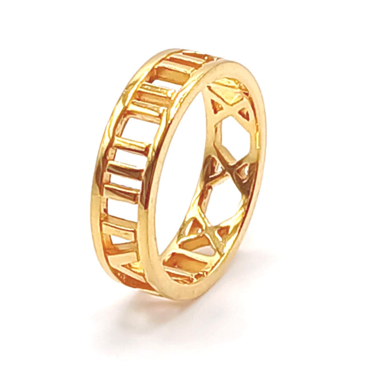 22K / 916 Gold - Modest Roman Numerals Ring - 5.81 gm