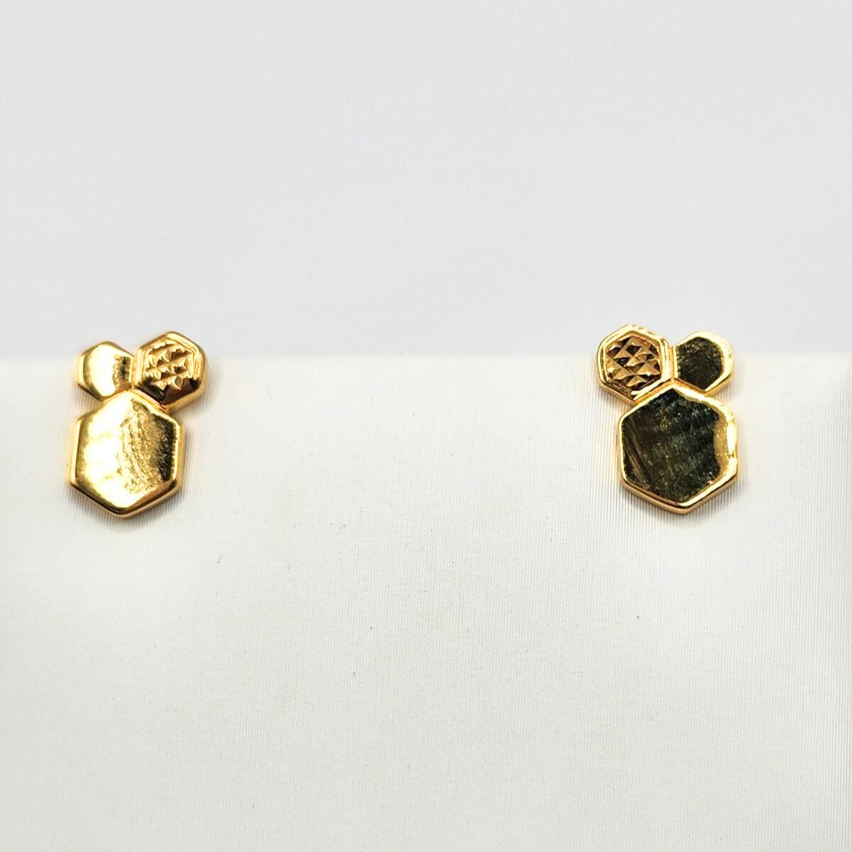 22K / 916 Gold - Inspire Chieti Alicia Hexagon Earring - 2.95 gm