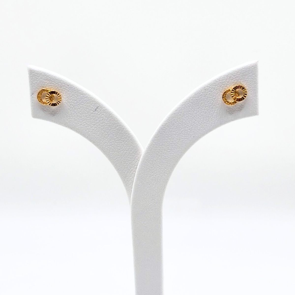 22K / 916 Gold - Ivry Double Loop Earring - 1.06 gm