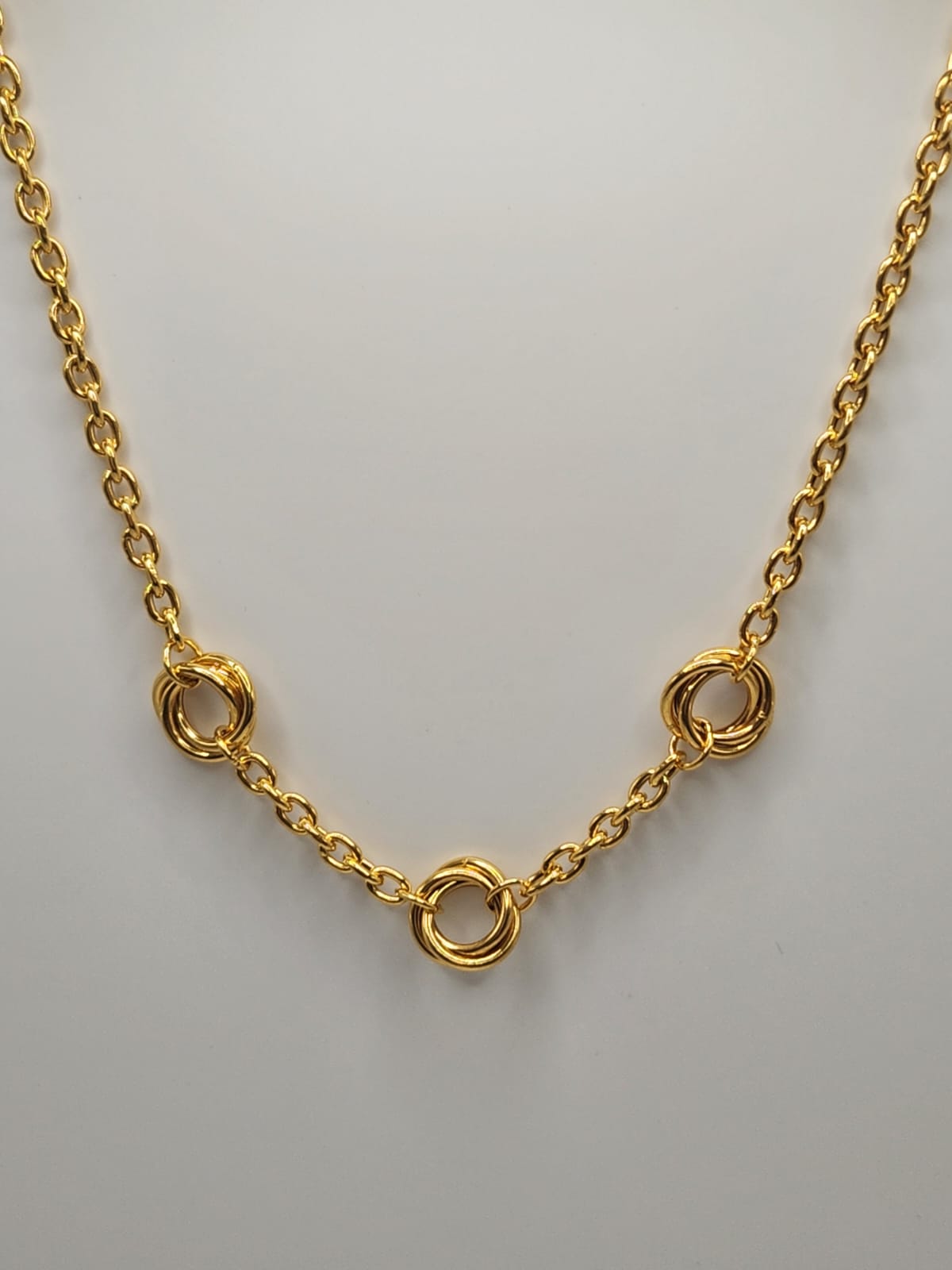 22K / 916 Gold - Ivry Combe 3 Circles Necklace - 11.80 gm