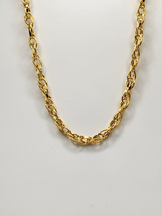 22K / 916 Gold - Inspire Ivry Chelsea Oval Twist Necklace - 12.33 gm