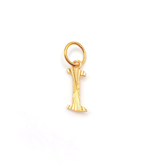 22K / 916 Gold - Alphabet Pendant Letter: I - 0.58 gm