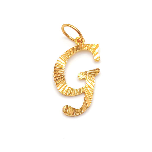 22K / 916 Gold - Alphabet Pendant Letter: G - 1.98 gm