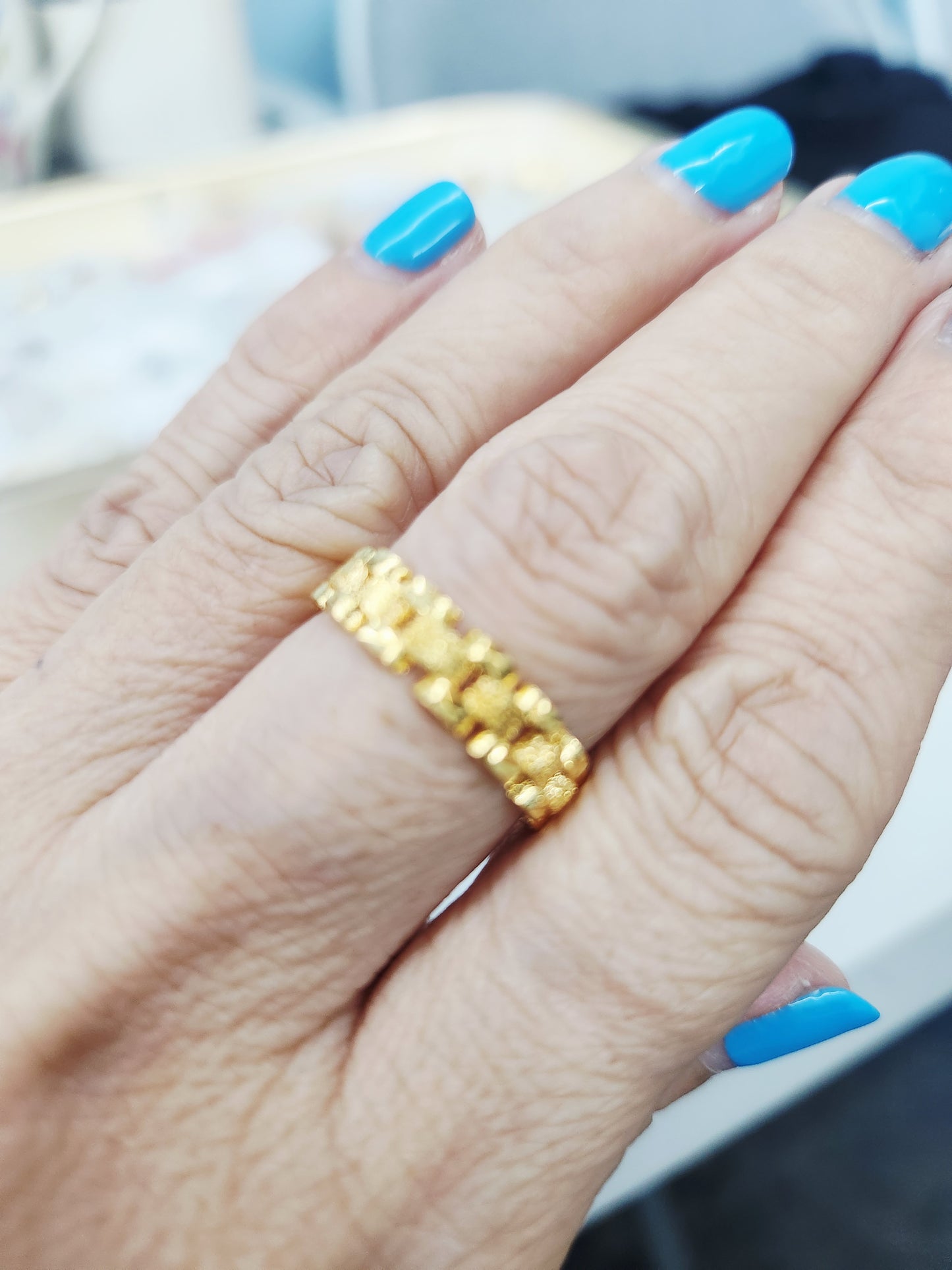 22K / 916 Gold - D/C Rolex Ring - 2.93 gm