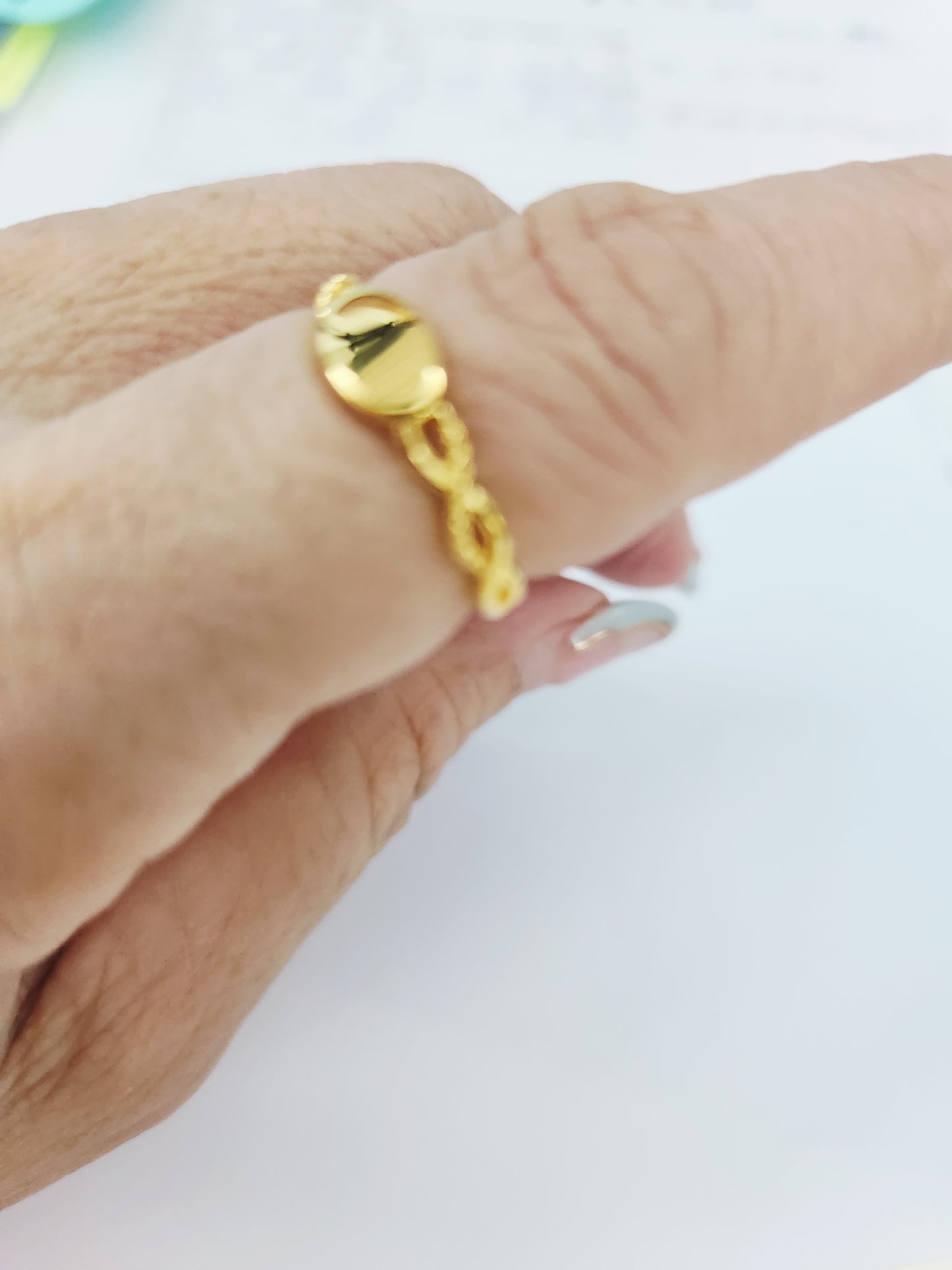 24K / 999 Gold - Inspire Chieti Luna Ring Twin - 2.64 gm