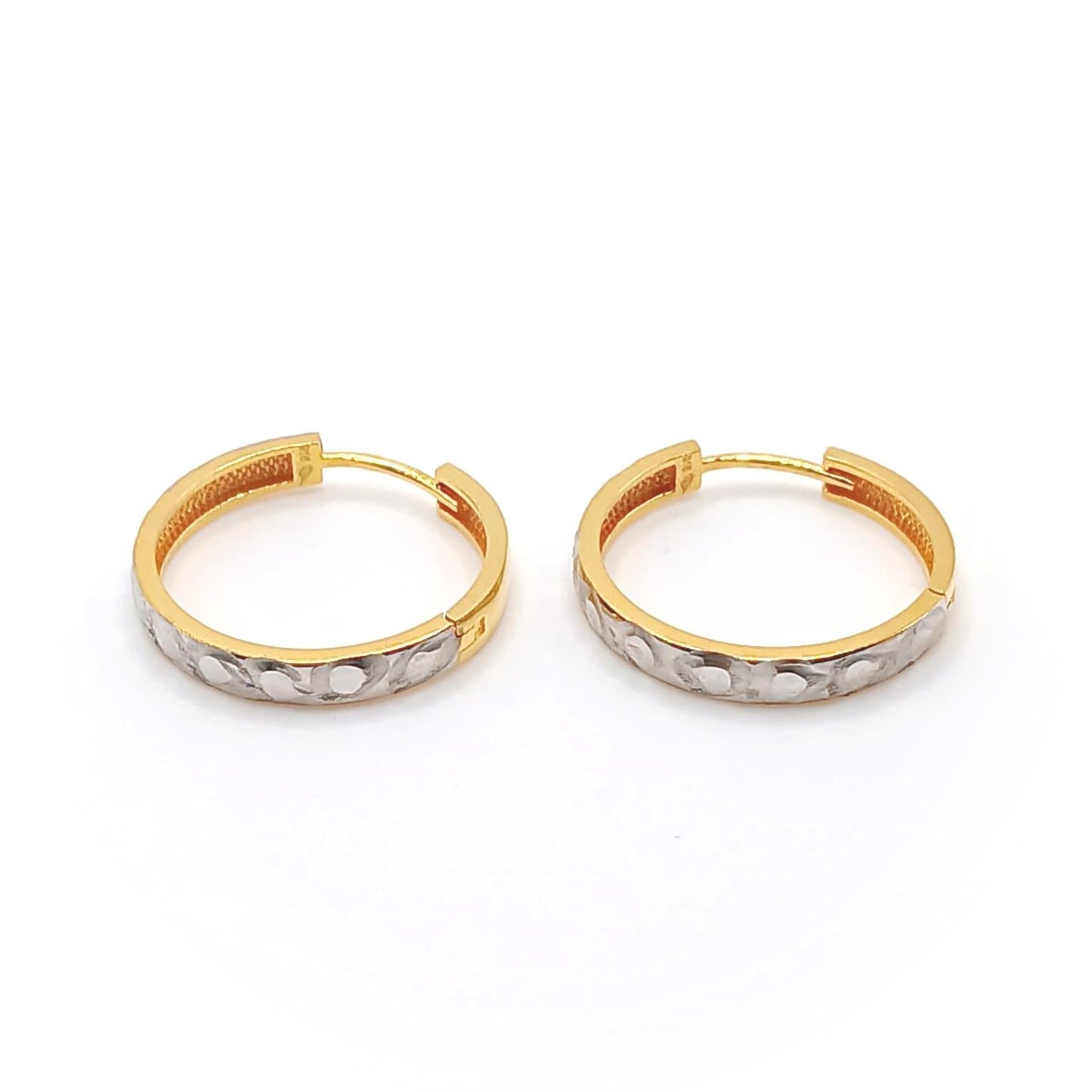 22K / 916 Gold - Inspire 2 Tones Clip Earring - 6.18 gm