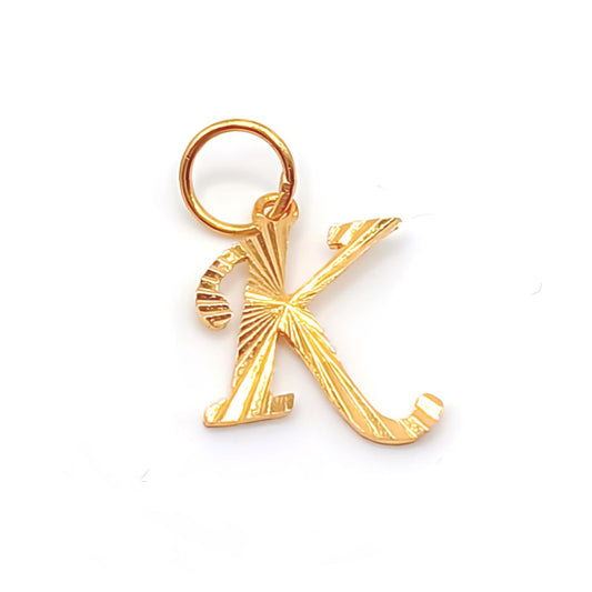 22K / 916 Gold - Alphabet Pendant Letter: K - 1.10 gm