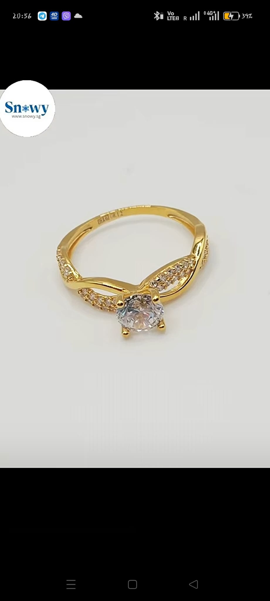 22K / 916 Gold - Ivry Ukiyo Stone Ring - 2.28 gm
