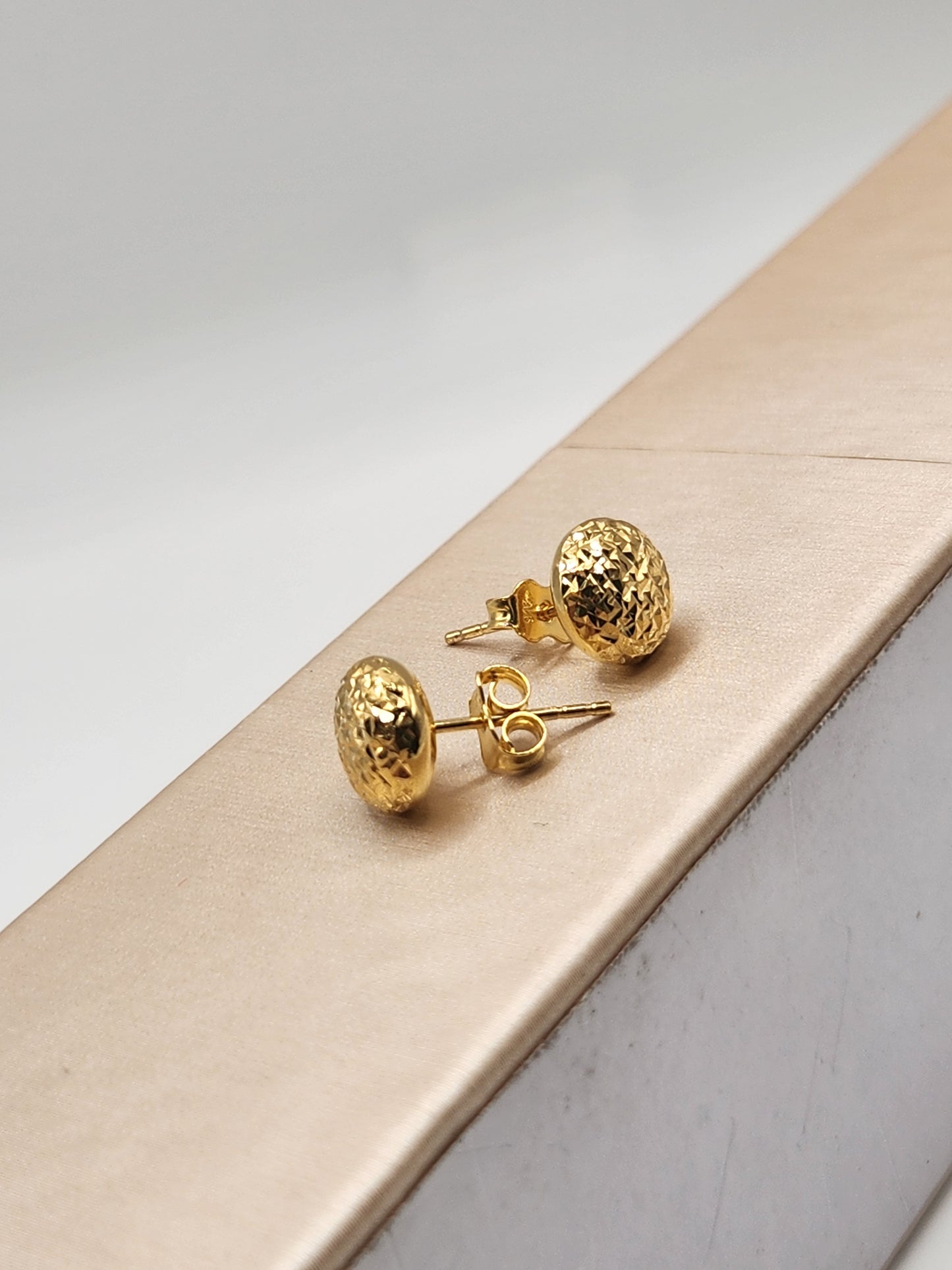 22K / 916 Gold - Inspire Ivry Hazel Button Earring - 1.47 gm