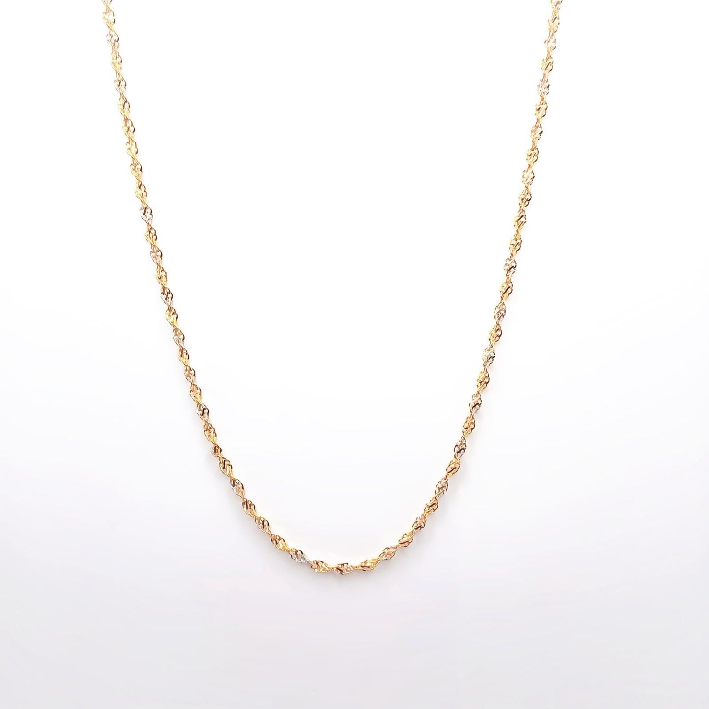 22K / 916 Gold - Inspire 2 Tones Twist Necklace - 6.91 gm