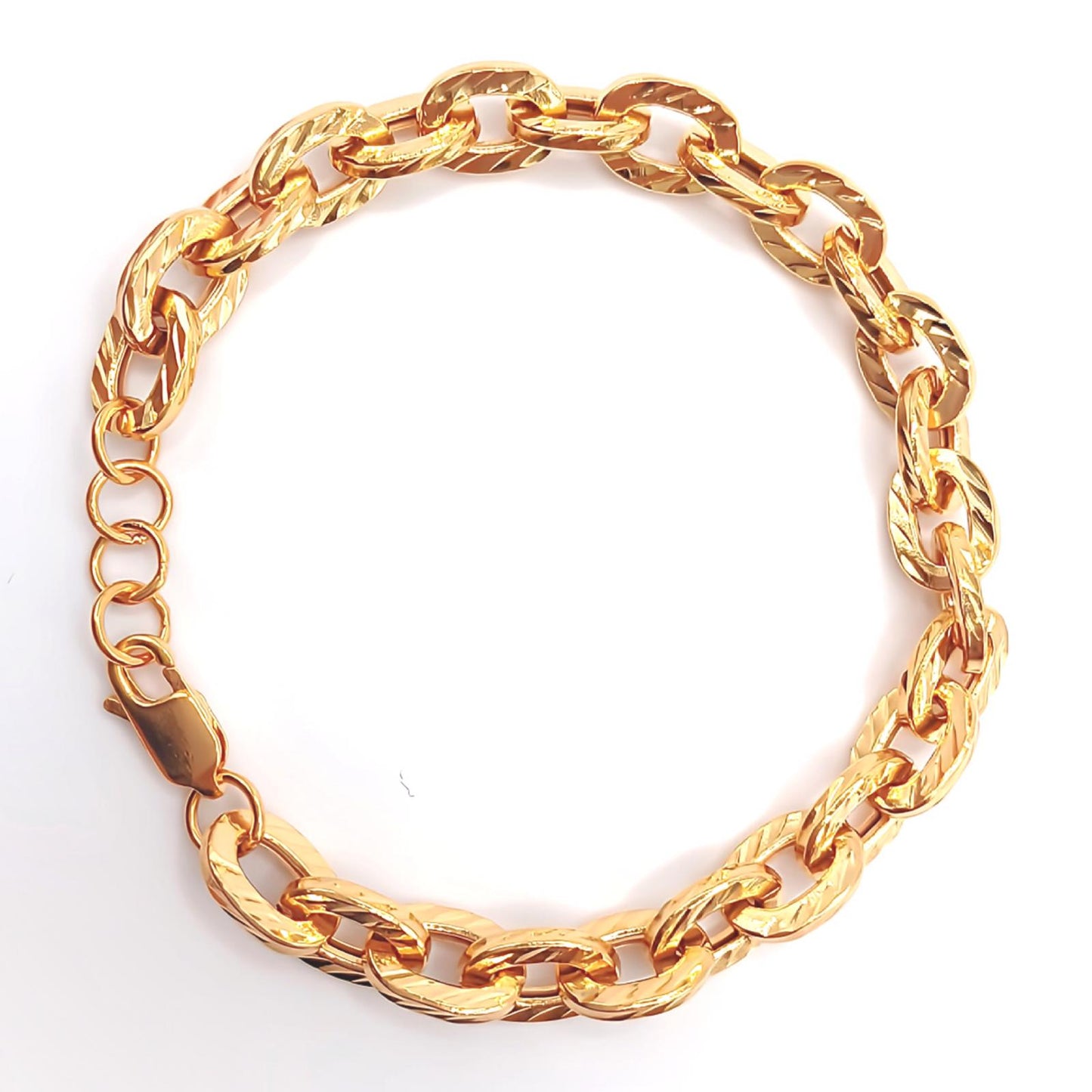 22K / 916 Gold - Round Halo Bracelet - 7.06 gm