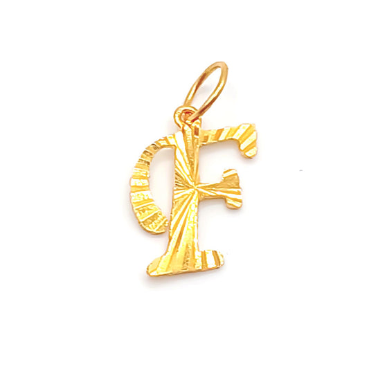 22K / 916 Gold - Alphabet Pendant Letter: F - 1.50 gm