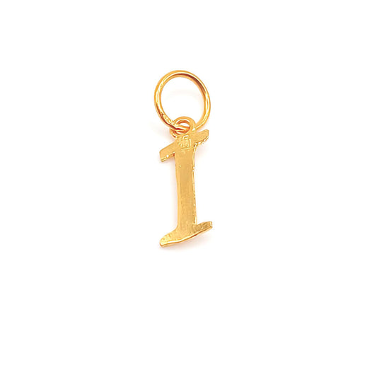 22K / 916 Gold - Alphabet Pendant Letter: I - 0.58 gm