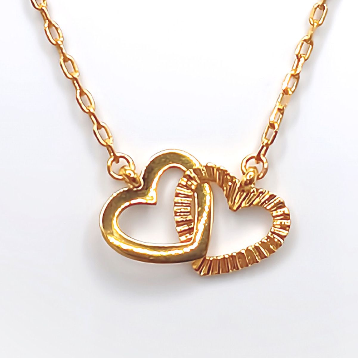 22K / 916 Gold - Double Heart Necklace - 6.68 gm