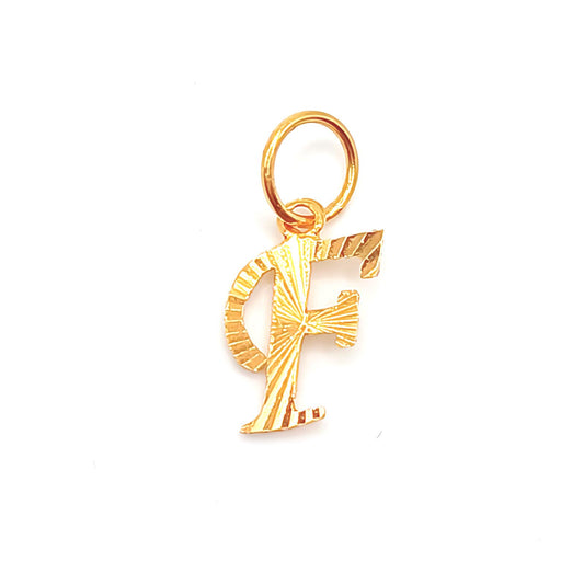 22K / 916 Gold - Alphabet Pendant Letter: F - 0.83 gm