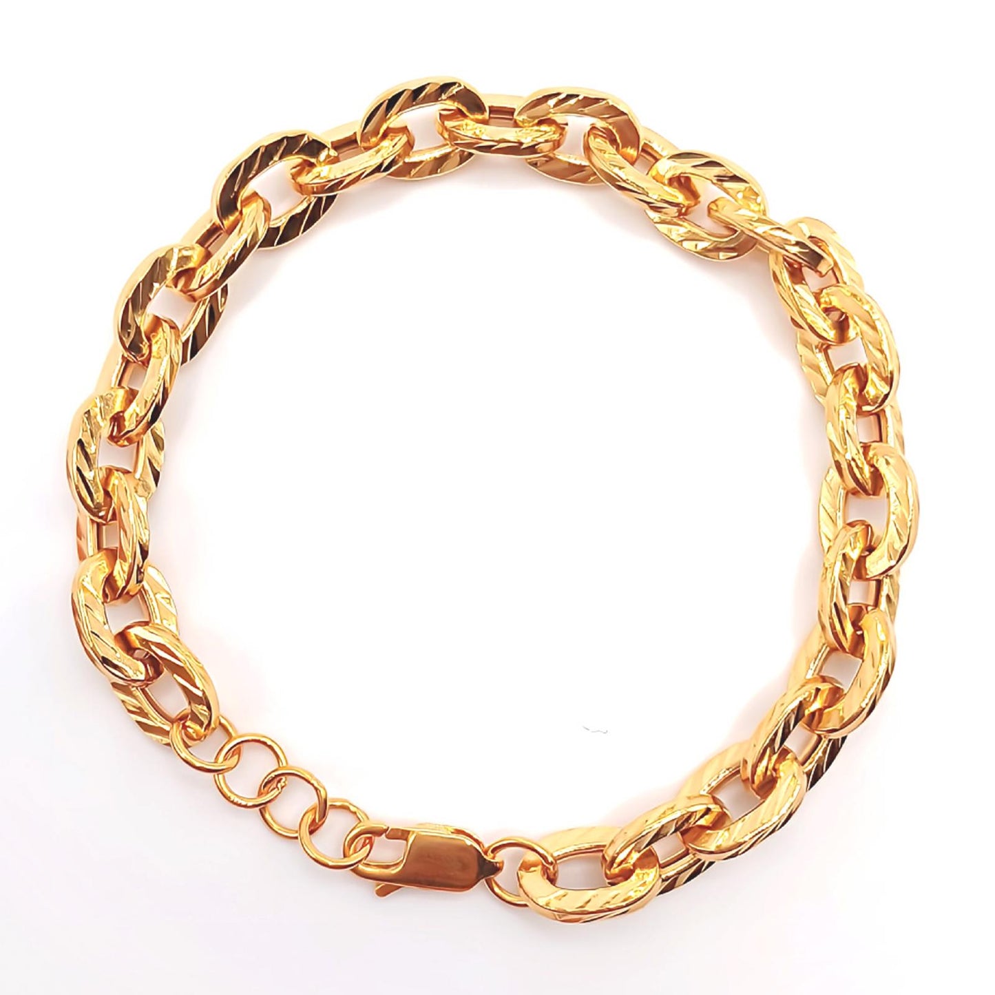 22K / 916 Gold - Round Halo Bracelet - 7.06 gm