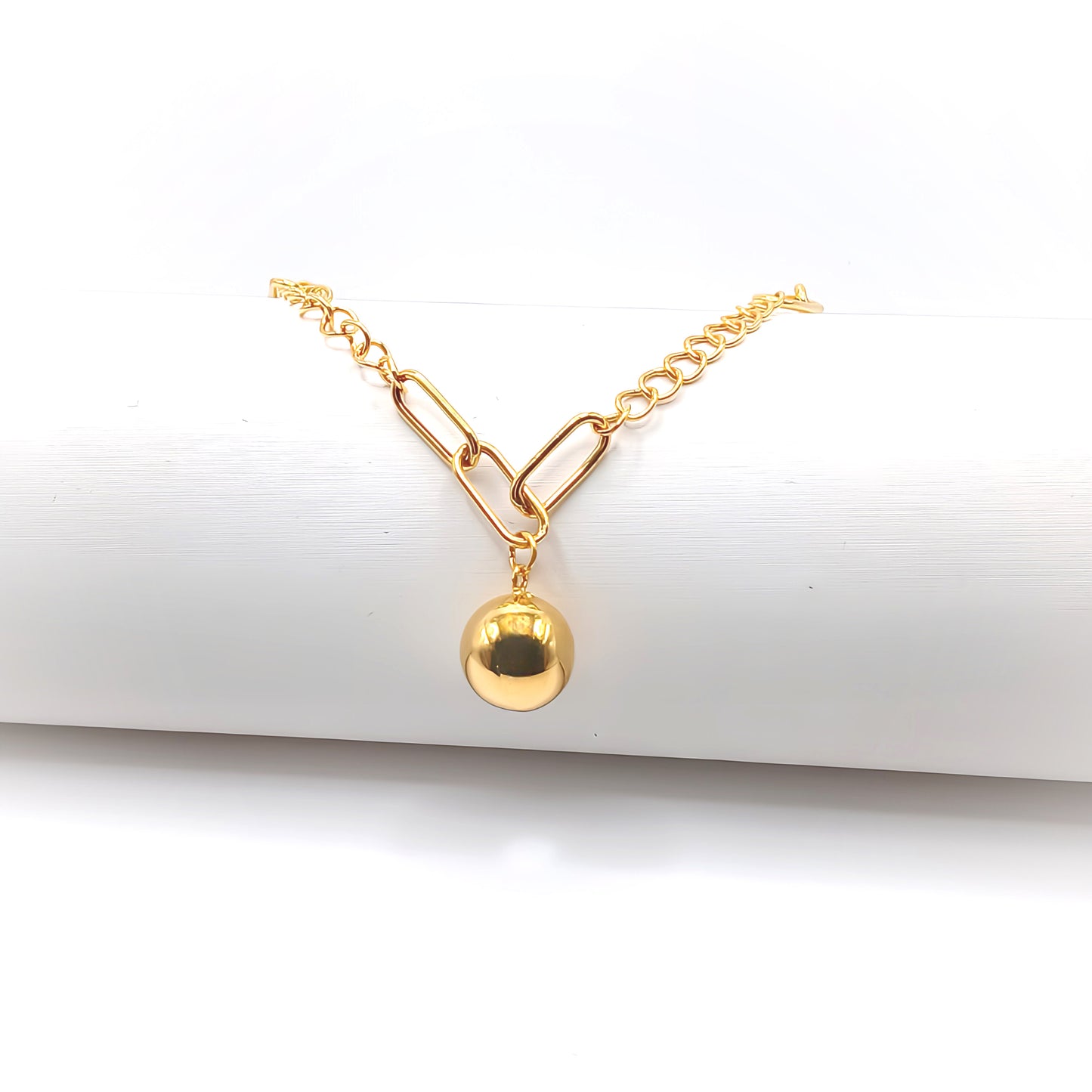 22K / 916 Gold - Modest Oval Link Ball Bracelet - 5.62 gm