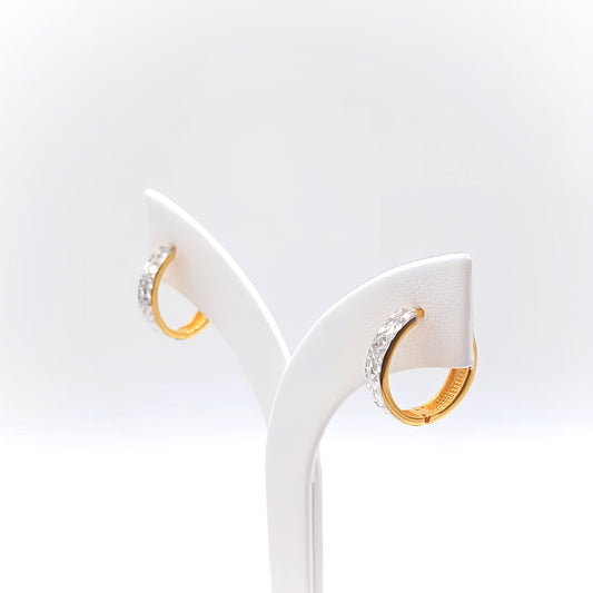 22K / 916 Gold - Inspire Jubilee Double Tone Earring - 3.00 gm
