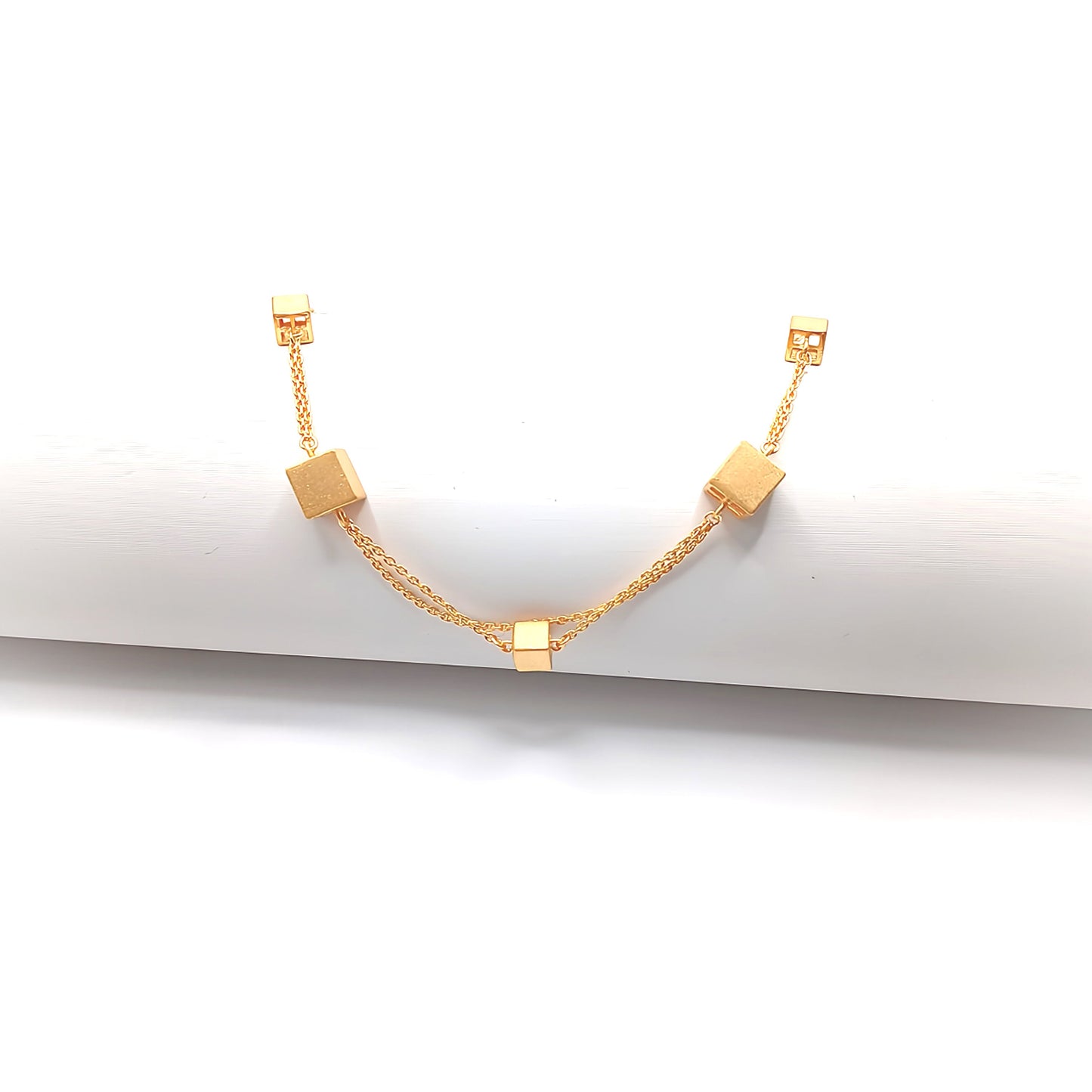 22K / 916 Gold - 5 Cubes Bracelet Twin - 8.32 gm