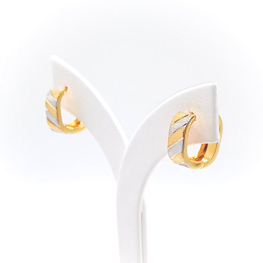 22K / 916 Gold - Inspire Jubilee Double Tone Rim Earring - 2.68 gm