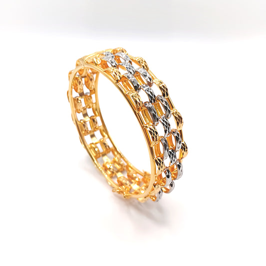 22K / 916 Gold - 2 Tones Laser Bracelet - 29.12 gm
