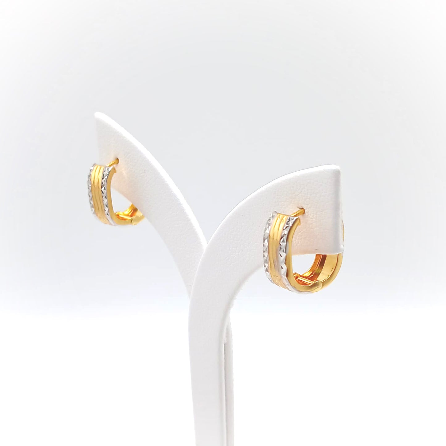 22K / 916 Gold - Inspire Jubilee Double Tone Rim Earring - 2.55 gm
