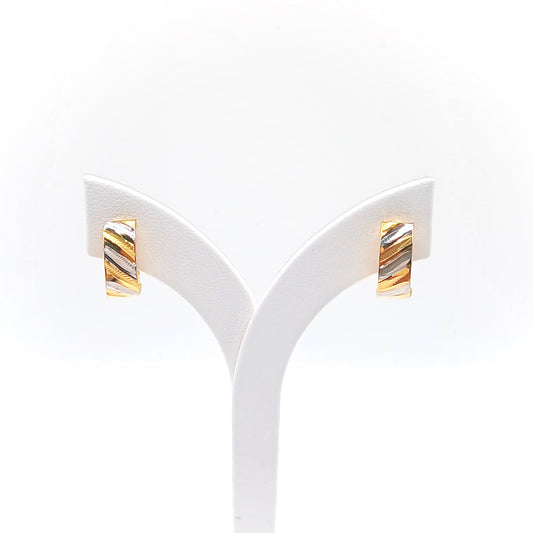 22K / 916 Gold - Inspire Jubilee Double Tone Stripe Earring - 2.69 gm
