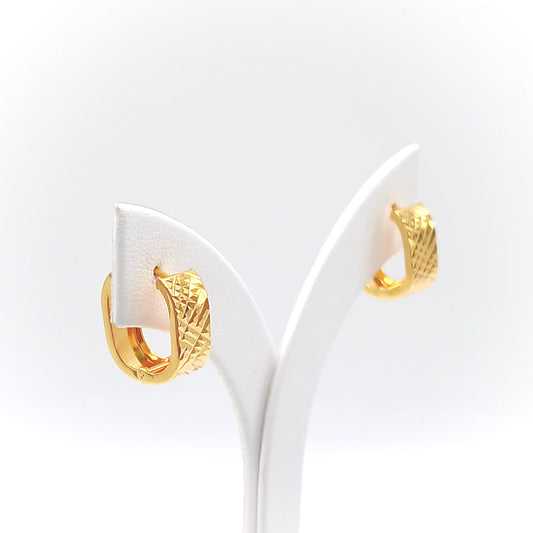22K / 916 Gold - Inspire Jubilee Checker Earring - 2.55 gm