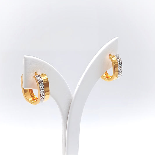 22K / 916 Gold - Inspire Jubilee Double Tone Earring - 2.59 gm