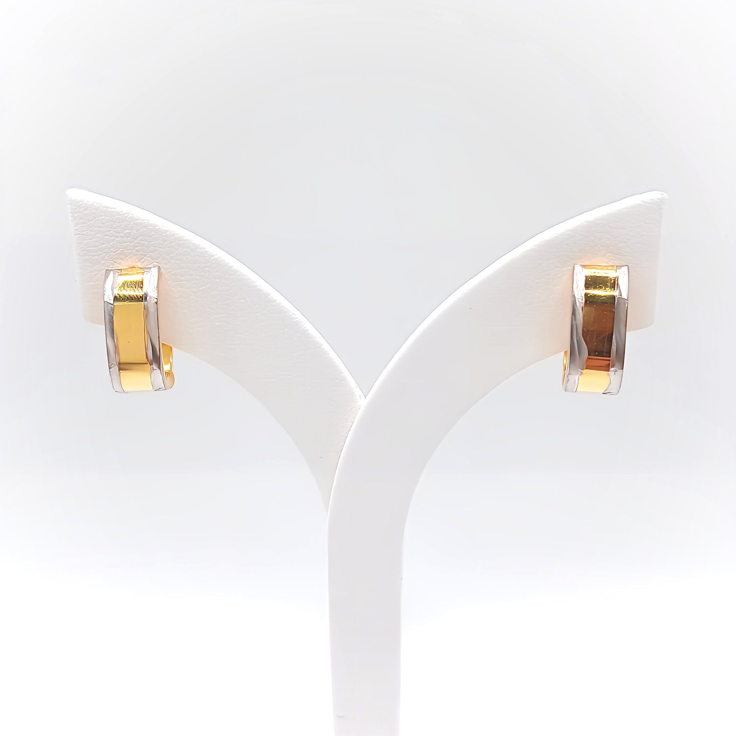 22K / 916 Gold - Inspire Jubilee Double Tone Stripe Earring - 2.68 gm