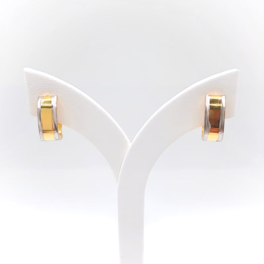 22K / 916 Gold - Inspire Jubilee Double Tone Stripe Earring - 2.68 gm