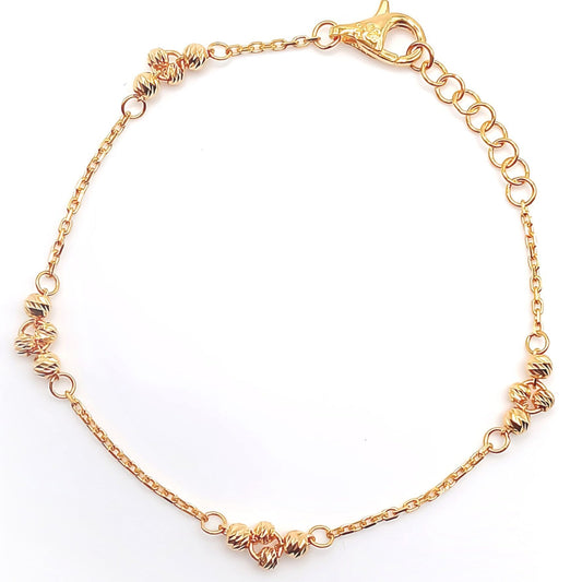 22K / 916 Gold - Ball Cable Bracelet Twin - 3.82 gm