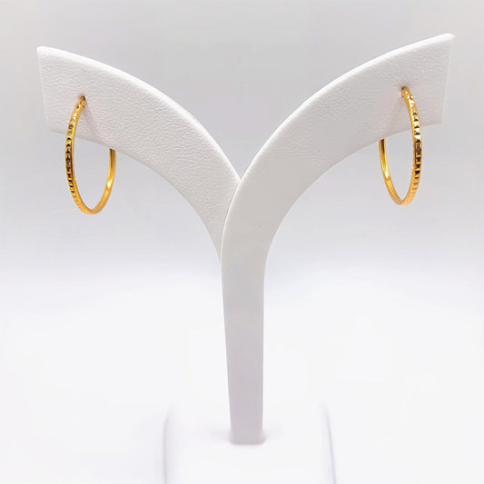 22K / 916 Gold - Round Continental Earring - 1.20 gm