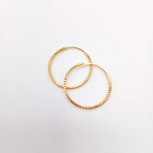 22K / 916 Gold - Round Continental Earring - 1.18 gm
