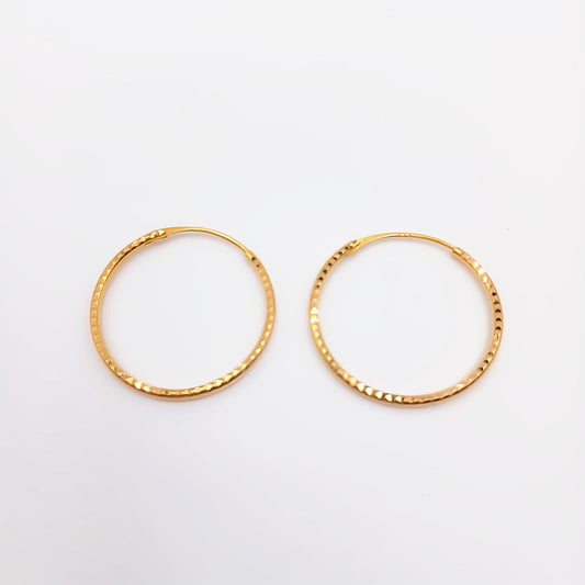 22K / 916 Gold - Round Continental Earring - 1.28 gm