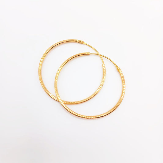 22K / 916 Gold - Round Continental Earring - 1.81 gm