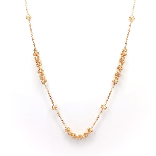 22K / 916 Gold - Ball Cable Necklace - 6.99 gm