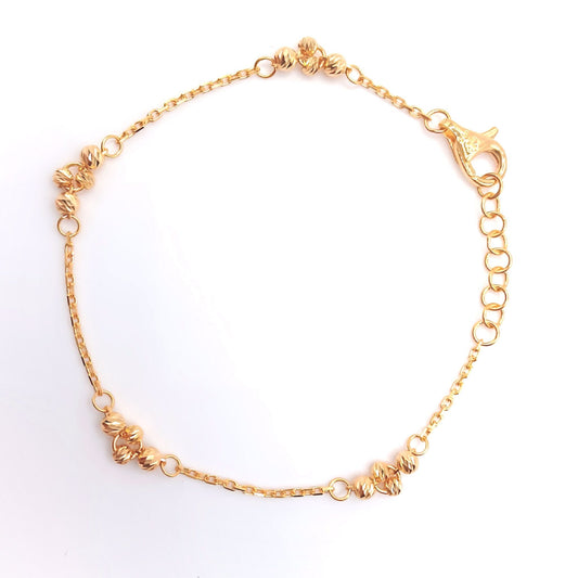 22K / 916 Gold - Ball Cable Bracelet Twin - 3.68 gm