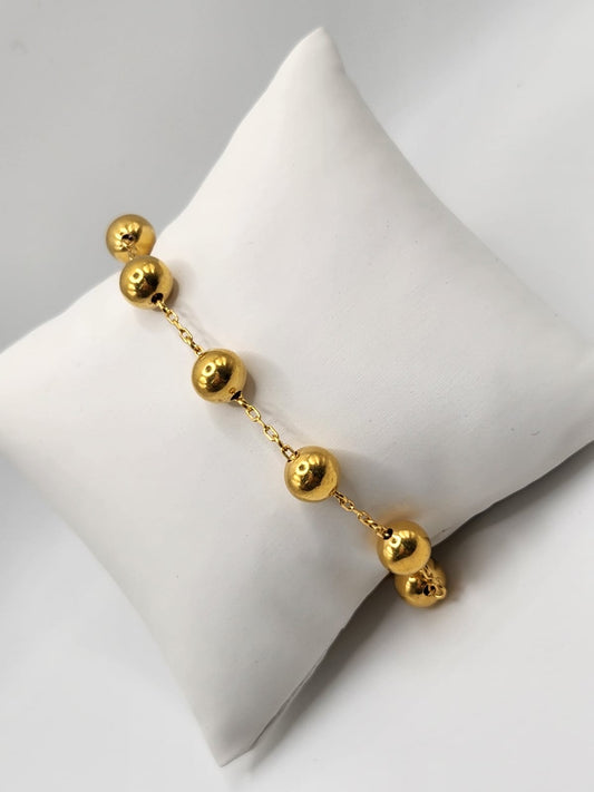 22K / 916 Gold - Ivry Chelsea Modest Ball Bracelet  - 12.76 gm