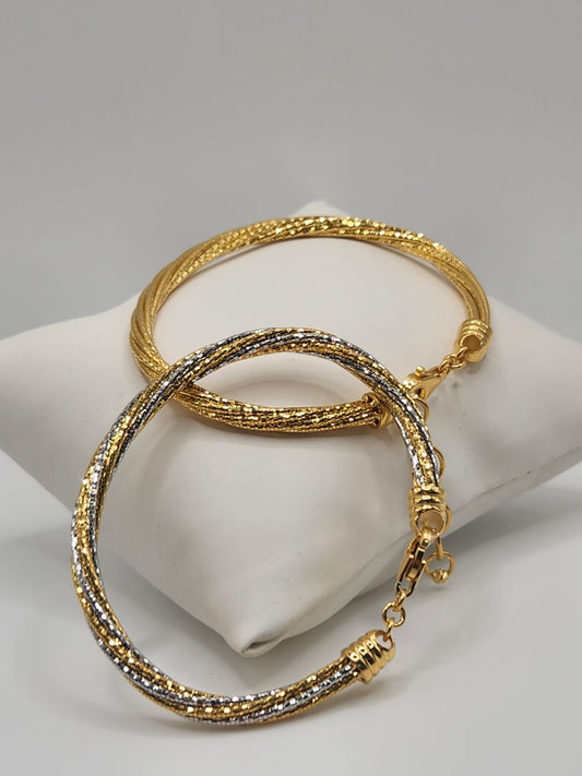 22K / 916 Gold - Inspire Chieti Diane Dual Tone Bracelet - 26.47 gm