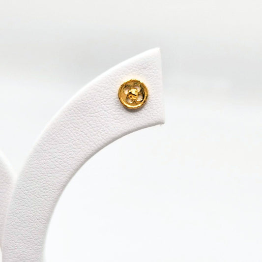 22K / 916 Gold - Ivry Button Earring - 1.20 gm